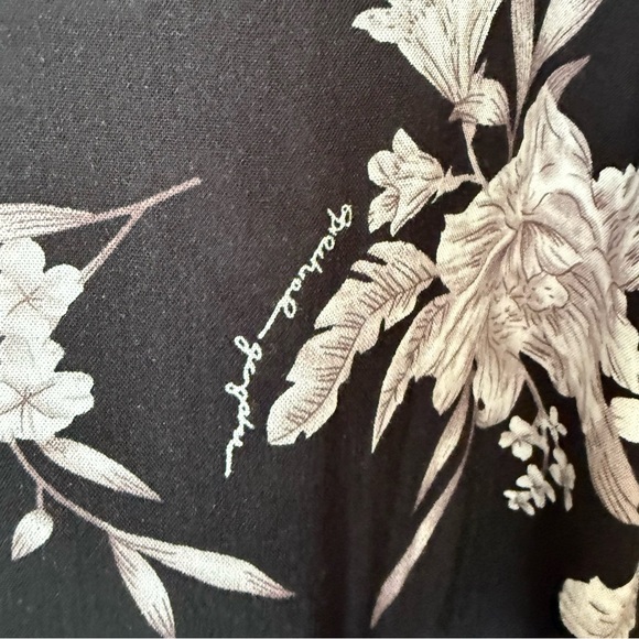 Spiritual Gangster Maya Black Floral Kimono Robe OS EUC - Picture 8 of 12